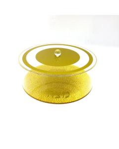 Lucite Matzah Box Gold Classic Design