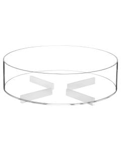 Lucite Round Matzah Plate