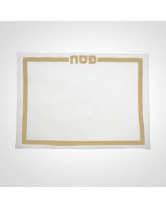 Classic Design Embroidered Pillow Case - Gold