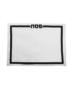 Classic Design Embroidered Pillow Case - Black