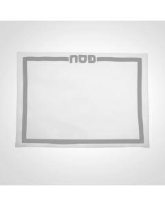 Classic Design Embroidered Pillow Case - Silver