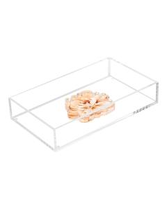 Lucite Paper Towel Holder with Flower