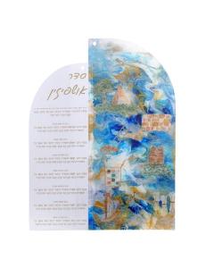 Lucite Painted Hanging Ushpezin Card