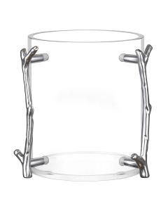 Lucite Wash Cup with Silver Branch Handle