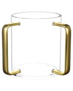 Lucite Wash Cup with Gold Handles