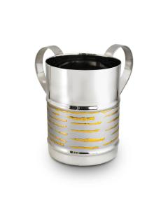 Silver Wash Cup with Gold Paint Splatters