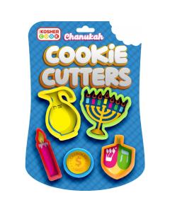 Plastic Chanukah Cookie Cutters -  5pc. Set