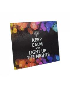 Tempered Glass Chanukah Tray - Small