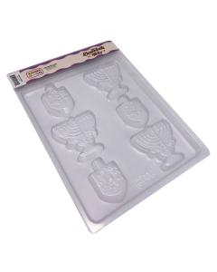 Chanukah Chocolate Mold - Dreidels/Menorahs