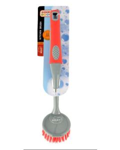 Long-Handle Kitchen Brush - Red