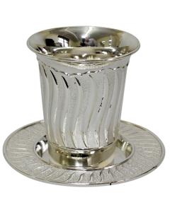 Kiddush Cup Nickel W/Plate