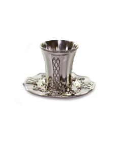 Silver Plated Kiddush Cup & Plate
