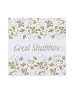 Good Shabbos Napkins - Gold Leaves