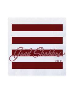 Good Shabbos Napkins - Striped Red