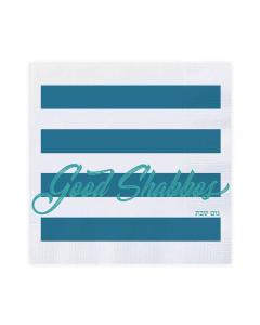 Good Shabbos Napkins - Striped Teal