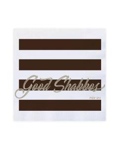 Good Shabbos Napkins - Striped Brown