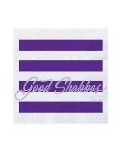 Good Shabbos Napkins - Striped Purple