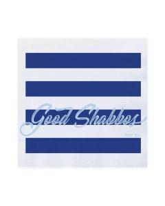 Good Shabbos Napkins - Striped Blue