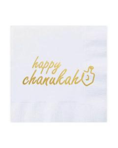 Chanukah Gold Foiled Napkins