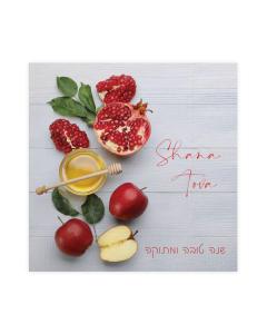 New Year Napkins - Pomegranate, Honey, & Apple