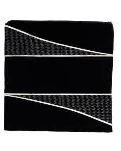Black Multi-Fabric Tallis Bag - Triangle Design