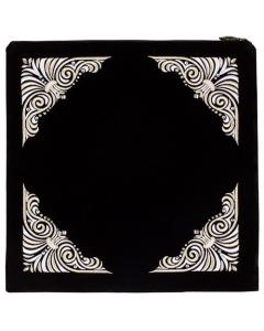 Black Velvet Tallis Bag with Four Corner Design -  Extra Large