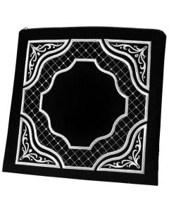 Black Velvet Tallis Bag with Black Quilted & Four Corner  Design - Extra Large