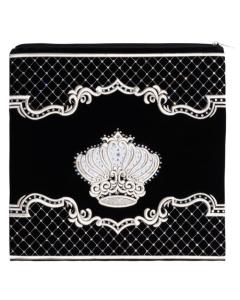 Black Velvet Tallis Bag with Black Quilted Design - Large