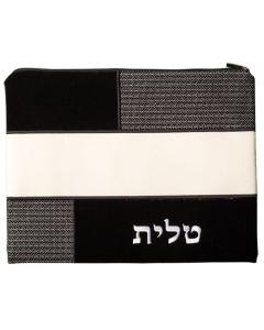 Suede Look Bag - Multi-Fabric (Black)