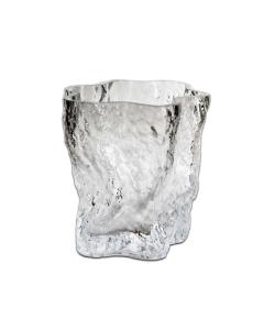 Elegant Glass Vase - Clear & Black