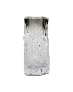 Elegant Glass Vase - Clear & Black
