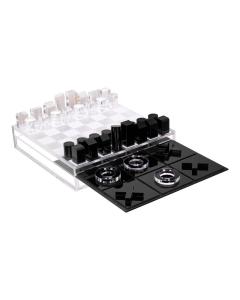 Lucite Tic Tac Toe & Chess Game