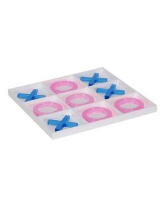 Lucite Pink & Blue Tic Tac Toe Game