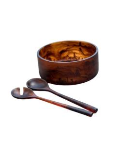Resin Brown Swirl Salad Bowl Small (Bowl Only)