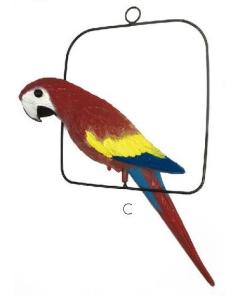 Hanging Parrot 16'' Hanging Decoration