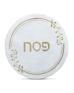 Fiore Matzah Cover - Leaf Gold