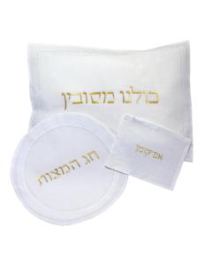 Fiore Pesach Set - Hemstitch Gold