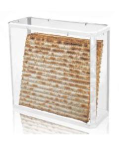 Square Matzah Holder - White Marble Design
