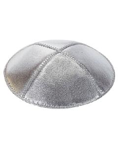 Silver Lame' Leather Kippah