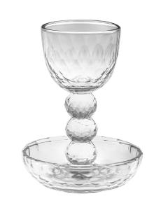 Crystal Kiddush Cup with Tray