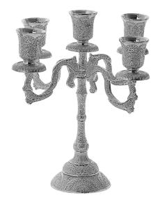 Silver Plated Filegree 5 Branch Candelabra
