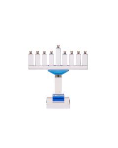 Crystal Menorah BLUE CANDLES