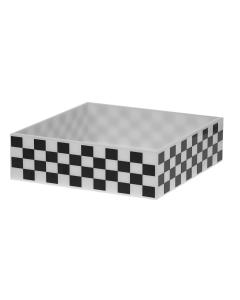 Black & White Lucite Napkin Holder