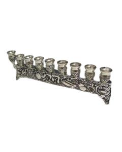 Silver Plated Menorah for Candles or Oil