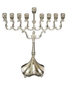 Traditional Silver Plated Menorah - Small