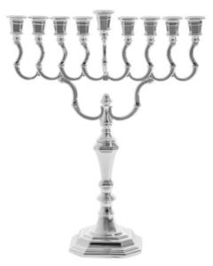 Elegant Silver Plated Menorah
