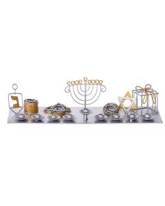 Metal & Wire "Chanukah" Menorah