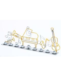 Metal & Wire "Clef Notes" Menorah