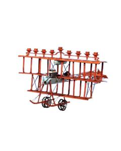 Metal "Fantastic Flying Machine" Menorah