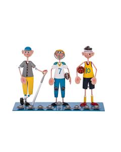 Metal "Sporting Boys Menorah